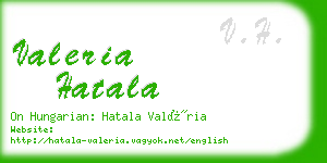 valeria hatala business card